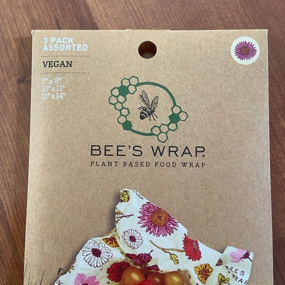 Bee’s Wrap (Vegan Assorted 3 Pack) (Meadow Magic) (Brand New) - Picture 4 of 8